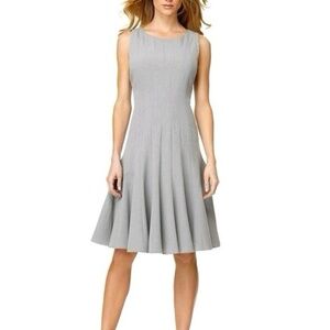 R&M Richards Vertical Seam Fit & Flare Midi Dress Gray Size 16 Womens NWOT